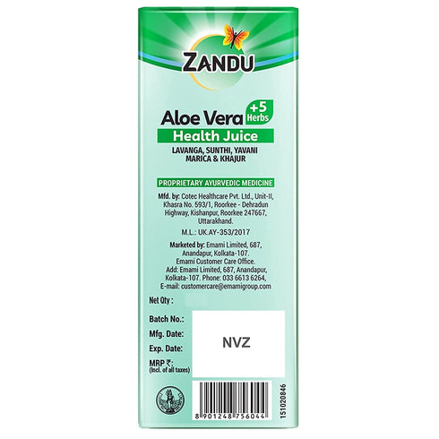 Zandu Aloe Vera And 5 Herbs Health Juice